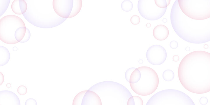 Colorful bubbles.Abstract, Colorful transparent pink, blue and soap bubbles floating in the air.Design soap bubbles on a white background. Vector illustration. Shiny balls.Soap bubbles randomly design