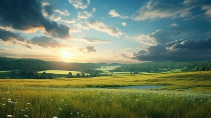 nature field scene grass landscape illustration spring sky, land background, environment natural nature field scene grass landscape