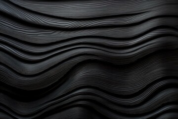 Obraz premium abstract black wavy background. Generative AI