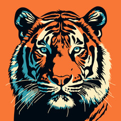 tiger head vector