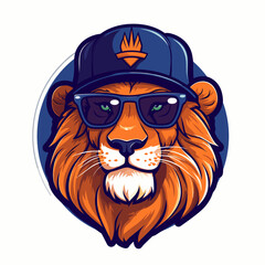 cartoon lion head