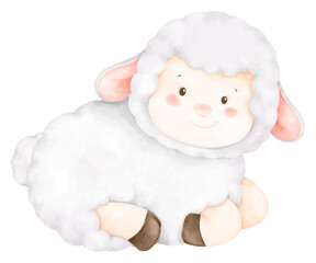 lamb watercolor