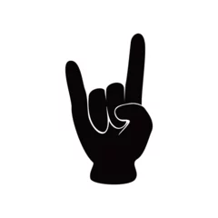 Foto op Plexiglas rock hand gesture design. finger style sign and symbol. © redranger