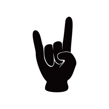 rock hand gesture design. finger style sign and symbol.