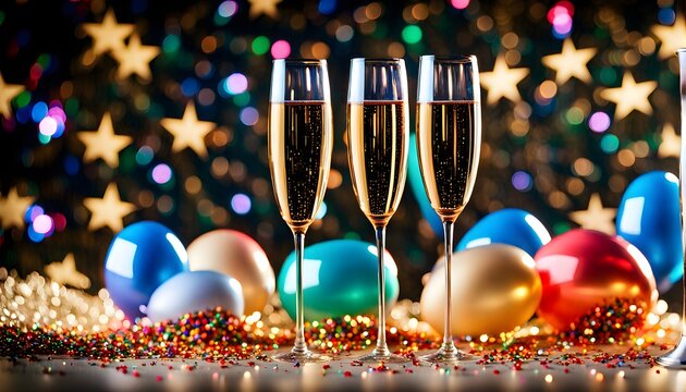 Prost Neujahr 2024 - Happy new year - Silvester