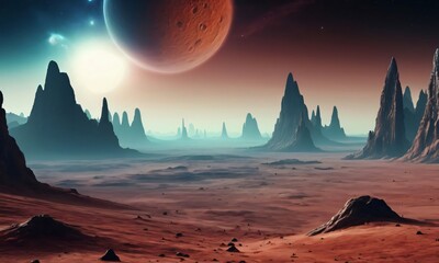 Alien Planet Landscape.