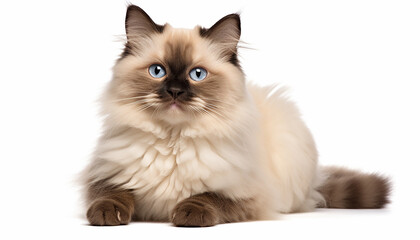 Fototapeta premium Happy Beige Cat Elevation Front View