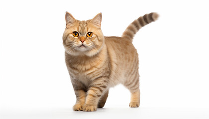 Obraz premium Happy Beige Cat Elevation Front View