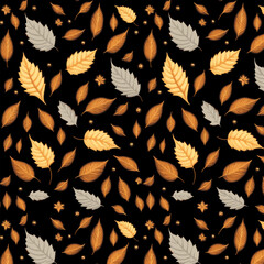 seamless pattern with leaves | autumn leaves seamless background