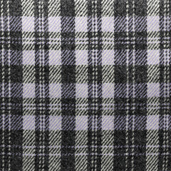 Tartan pattern on a wool fabric in grey and green