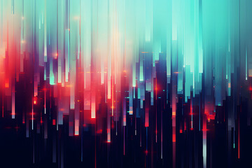 Digital Futuristic Glitch: Vibrant RGB Pixel Noise.