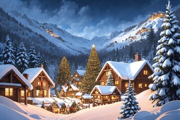 Enjoy a tranquil and picturesque Christmas retreat in the heart of the snow-covered mountains