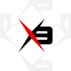 Letter XB x b logo icon design template. Vector Illustration