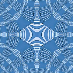 fourth dimension blue and silver pattern and design
