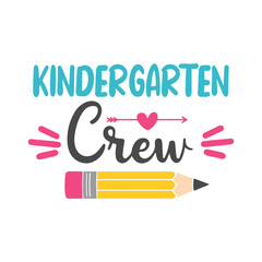 Kinder Crew SVG, Kindergarten Crew Svg, Kindergarten Svg, School Svg, Back to School Svg, Teacher Svg, Shirt Svg, Cricut Cut Files