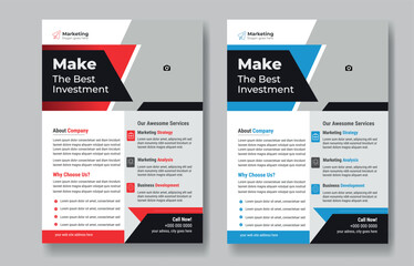 Corporate vector flyer design template