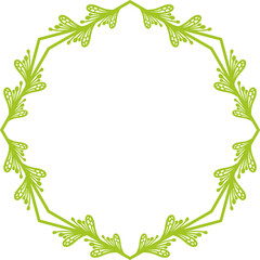 Hexagonal Floral Frame. vector