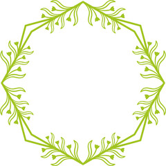 Hexagonal Floral Frame. vector