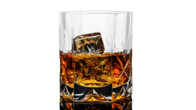 Whiskey in a glass on the transparent background - Powered by Adobe