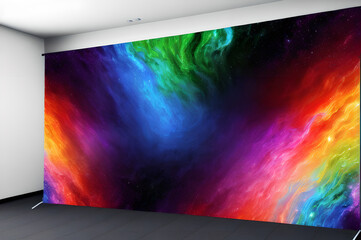 Light abstract wallpaper background design, multicolored modern style, Generative AI