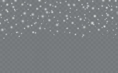 background decoration is stardust, shiny glitter. shining snowflakes on a transparent background	