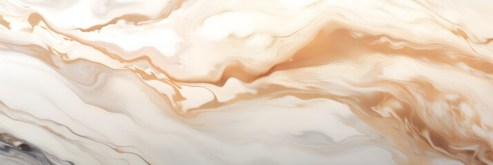Abstract Marble Banner Background, Cream ceramic texture banner design panorama. 
