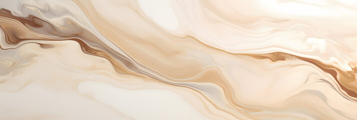 Abstract Marble Banner Background, Cream ceramic texture banner design panorama. 