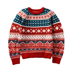 A traditional festive winter season christmas ugly jumper sweater
