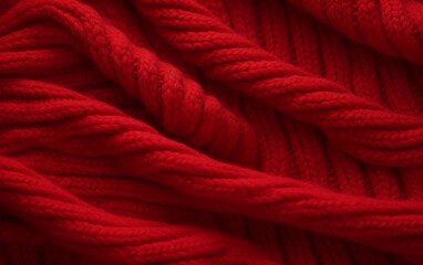 Christmas Red Knit Sweater Texture