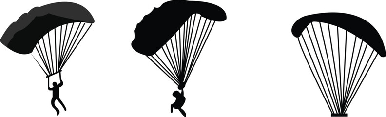 Set of sloth flying with a parachute painted in flat style isolated on transparent the background, Parachute Jumper ,Air balloon vector , Air balloon vector, element isolated, baby element, Parachute 