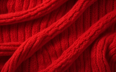 Christmas Red Knit Sweater Texture