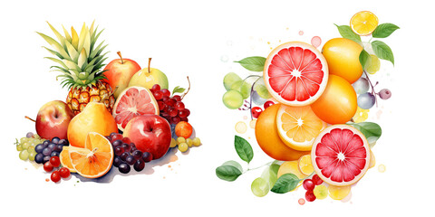 Luscious Assortment of Fresh Fruits with Juicy Citrus Highlights