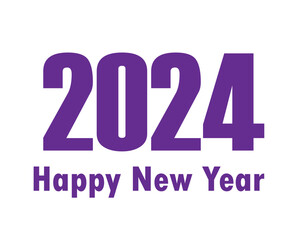 Happy New Year Holiday Abstract Purple Design Vector Logo Symbol Illustration
