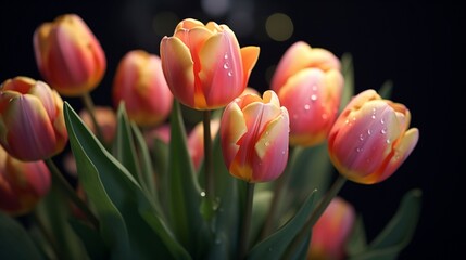 Beautiful bouquet of tulips.Generative AI