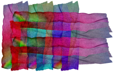 long paper strips overlapping each other building a texture carpet, png asset.