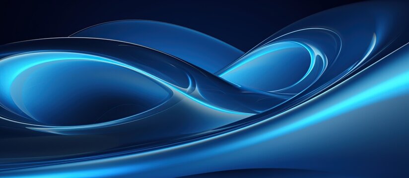 Abstract 3d blue spheres digital background. AI generated image