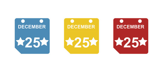 calendar icon, Christmas on a white background, vector illustration
