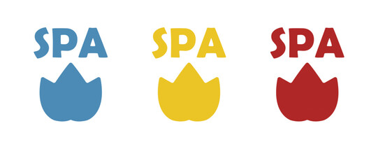 spa salon icon on a white background, vector illustration