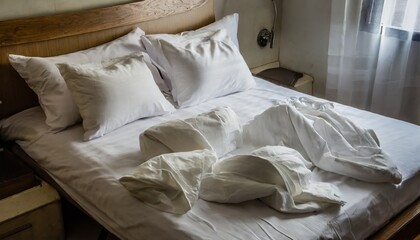 Fototapeta na wymiar Bed sheets AI generated
