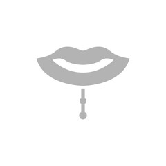 lip mask icon on a white background, vector illustration