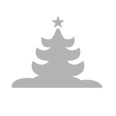 Christmas tree icon on a white background, vector illustration