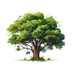 Tree flat art illustration