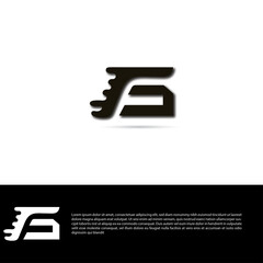 Initial letter JFG monogram technology business with business card template.