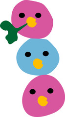 Number one birds illustration