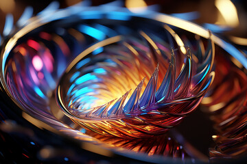 Fraktale Ornamente Florale Strukturen Spiralen in Metall Optik © paganin
