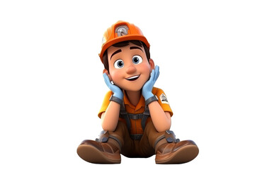 Adorable Mechanic: 3D Worker Charm