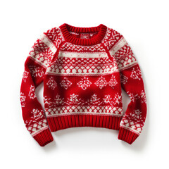 A traditional festive winter season christmas ugly jumper sweater