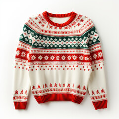 A traditional festive winter season christmas ugly jumper sweater