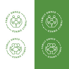 An icon featuring circular family ownership, emphasizing generational business continuity, the certified family heritage, and the family business emblem.