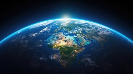 3D Illustration of southern Earth from Space - obrazy, fototapety, plakaty